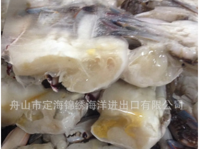 厂家批发可出口 6000克一盒 舟山东海海捕三疣梭子蟹切蟹图4