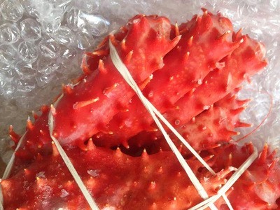 智利帝王蟹帝王岛皇帝蟹无冰梭蟹肉海鲜螃蟹刺身食材蟹棒肉500g图4